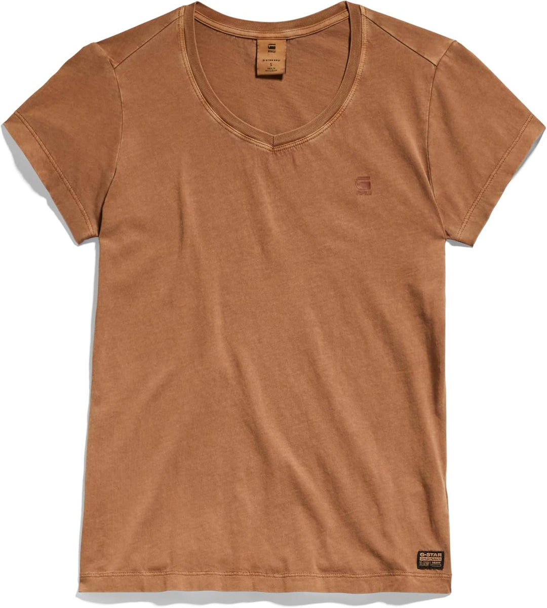 G-STAR Damen Eyben Slim V-Neck Top 2.0, Braun (Toasted Coconut Gd D24533-b059-g414)