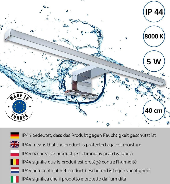 Badspiegel mit 1 Ablage Badezimmerspiegel Spiegel Regal Wandspiegel Hängespiegel Badmöbel Spiegel Fl