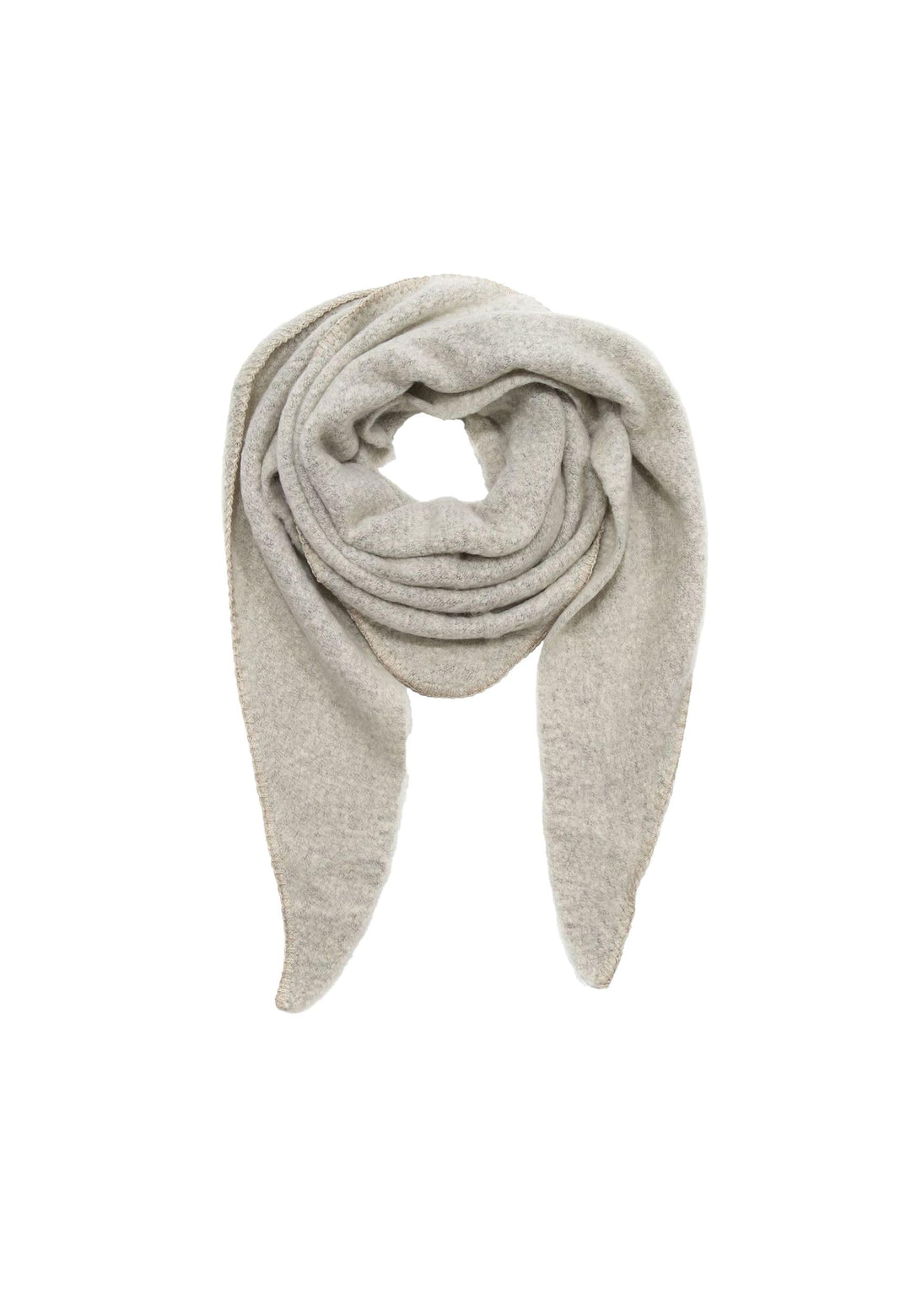 Faera XXL Dreieckstuch Bouclé elastisch weiches Cozy Material Einheitsgrösse Creme, Einheitsgrösse C