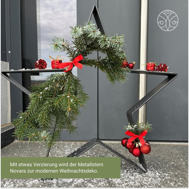 ELEO Metallstern I Winter- & Weihnachtsdeko | Geschenkidee | Handgefertigt aus Schmiedeeisen (feuerv