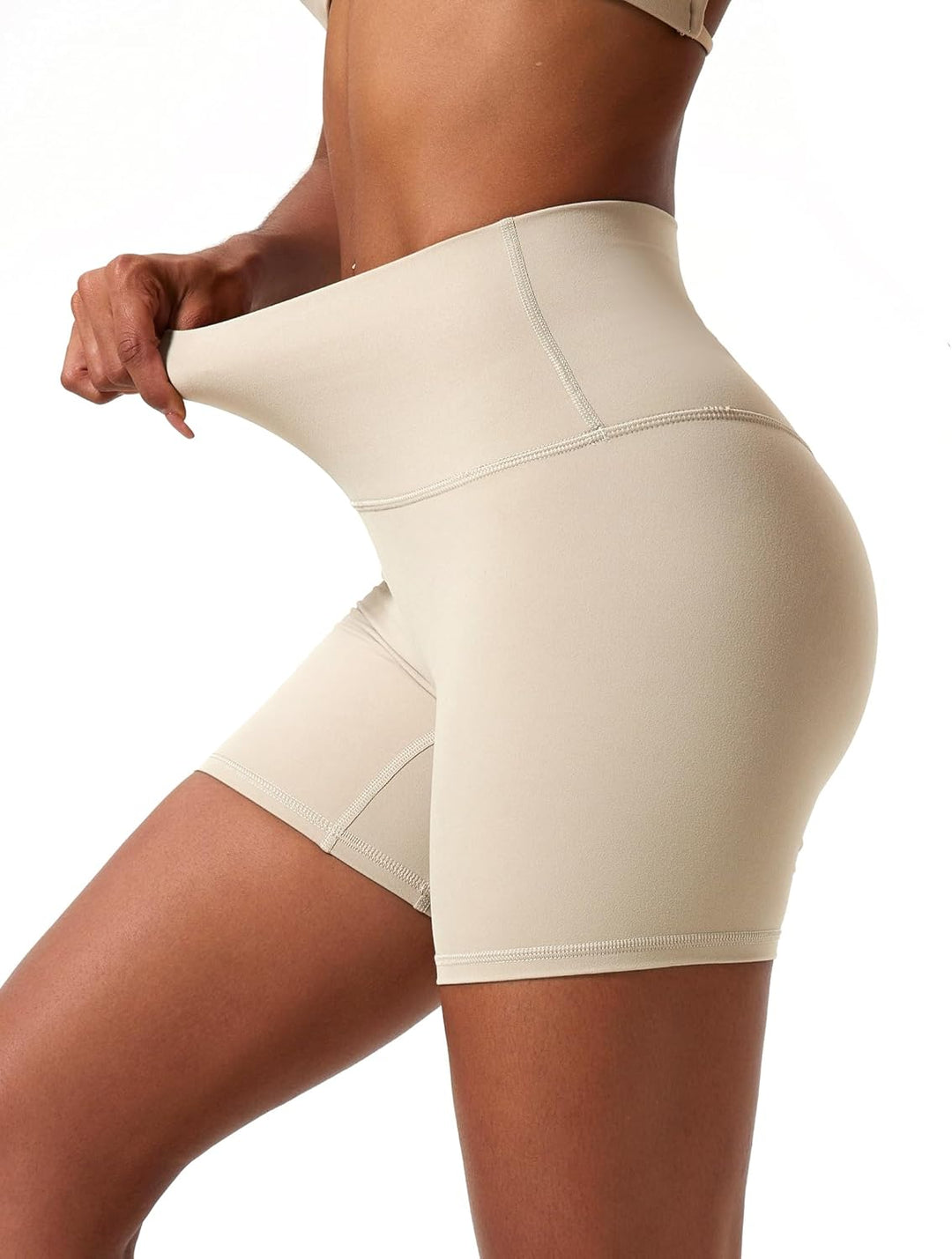 VOENXE Radlerhose Damen Kurze Hohe Taille, Anti Scheuern Kurze Hose Leggings, Blickdicht Shorts Spor