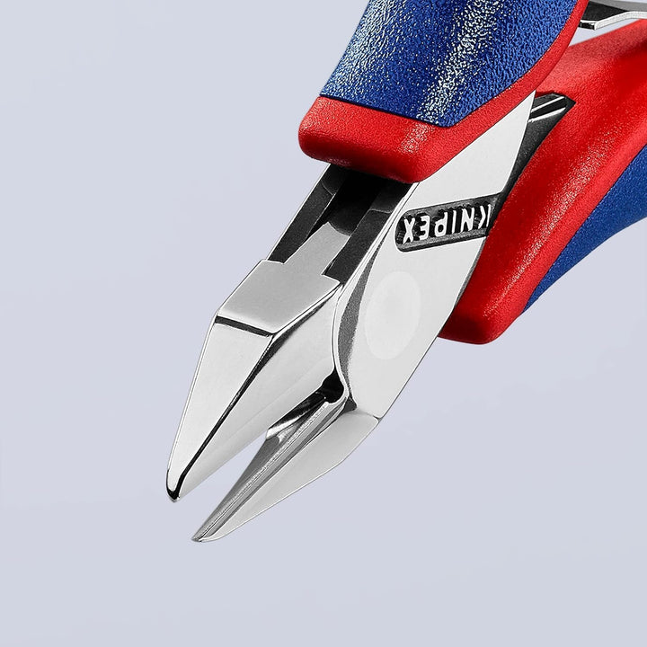 Knipex Elektronik-Seitenschneider mit Mehrkomponenten-Hüllen 115 mm (SB-Karte/Blister) 77 32 115 SB