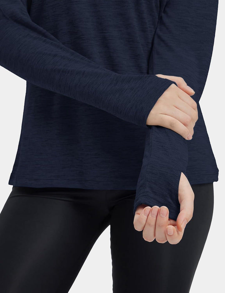 donhobo Damen Sport Shirt Langarm Laufshirt UPF 50+ UV Schutz Schnelltrocknend Pullover Sweatshirts