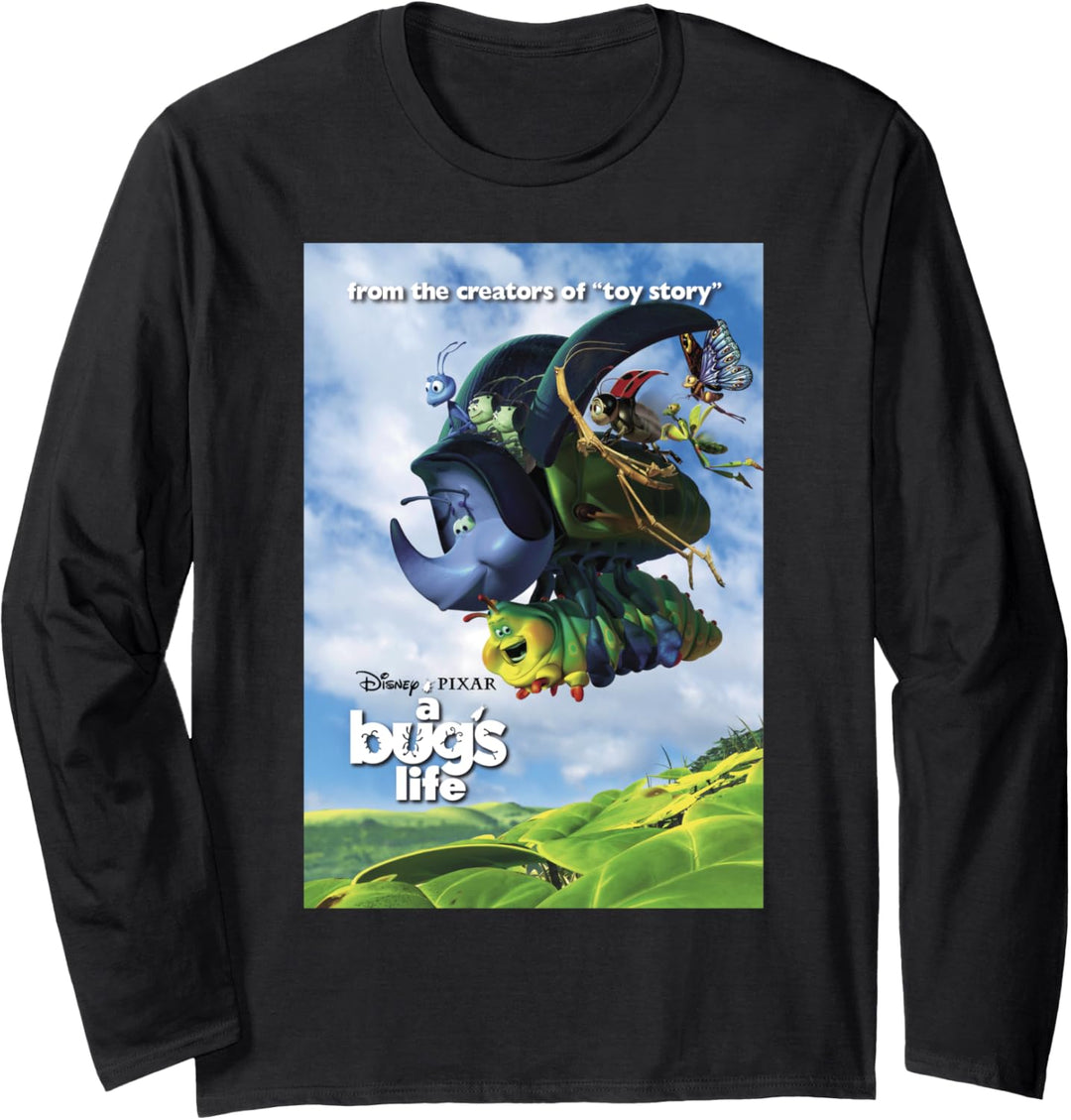 Disney Pixar A Bug's Life Group Shot Flying Poster Langarmshirt