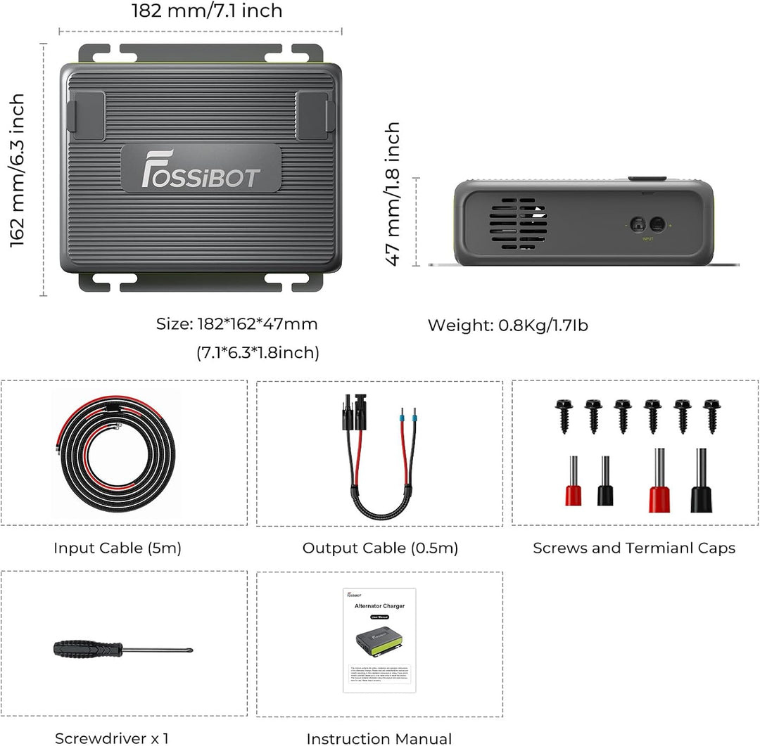 FOSSiBOT FAC580 580W Batterieladegerät, schnelles DC-DC-Ladegerät für 99% Tragbare Powerstation, 6×s