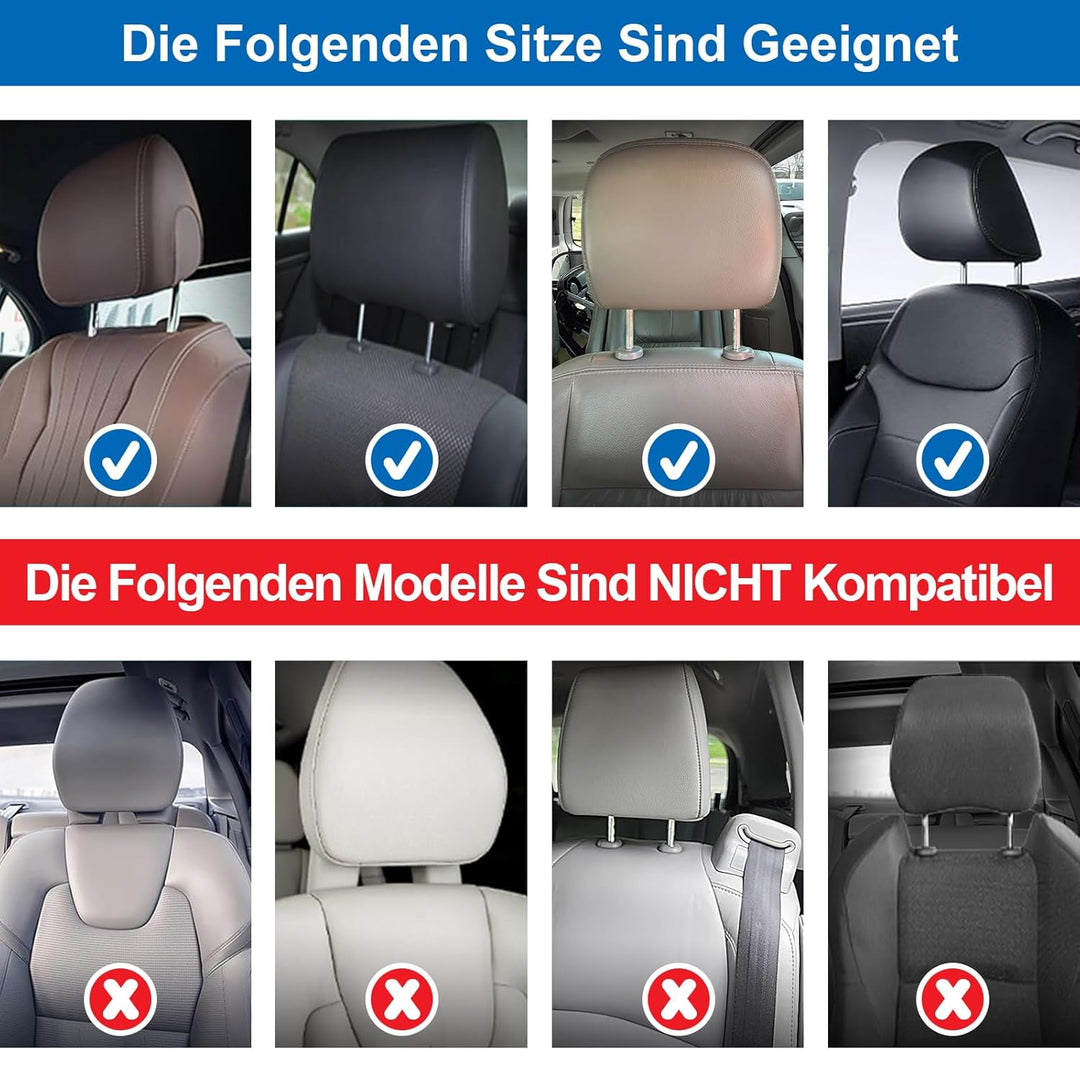 Spurtar Kopfstütze Auto Kinder Nackenkissen Auto Höhe einstellbar, 360 °Rotation, Weichem Gedächtnis
