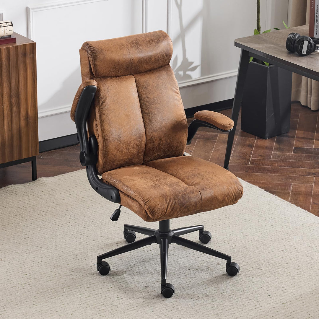 Bonnlo Ergonomischer Bürostuhl, Schreibtischstuhl mit hochklappbarer Armlehne, Computerstuhl, Drehst