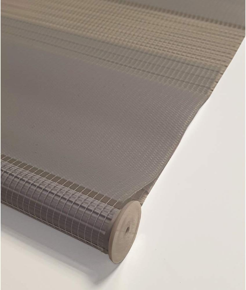 Madecostore Doppelrollo Tag Nacht – Taupe – L 45 x H 190 cm – Befestigung mit oder ohne Bohren – pas