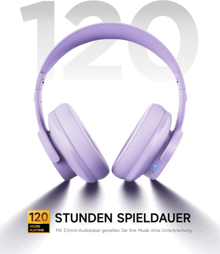 Picun B8 Kopfhörer, kabellos, Bluetooth, 120H Bluetooth-Kopfhörer über Ohr mit 3EQ-Musikmodi, Freisp