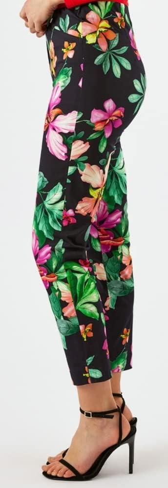 Robell, Rose09 leichte Sommerhose mit floralen Druck 38, 38