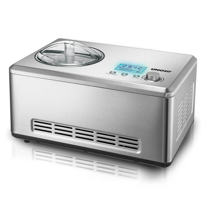 Unold 48876 Eismaschine Nobile, Edelstahl, 2 Liter, vollautomatischer selbstkühlender Kompressor, LC