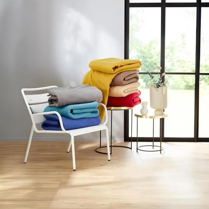 Linnea Fleecedecke, 240 x 260 cm, Isba grau, Stahl, 100 % Polyester, 320 g/m², feuerfest