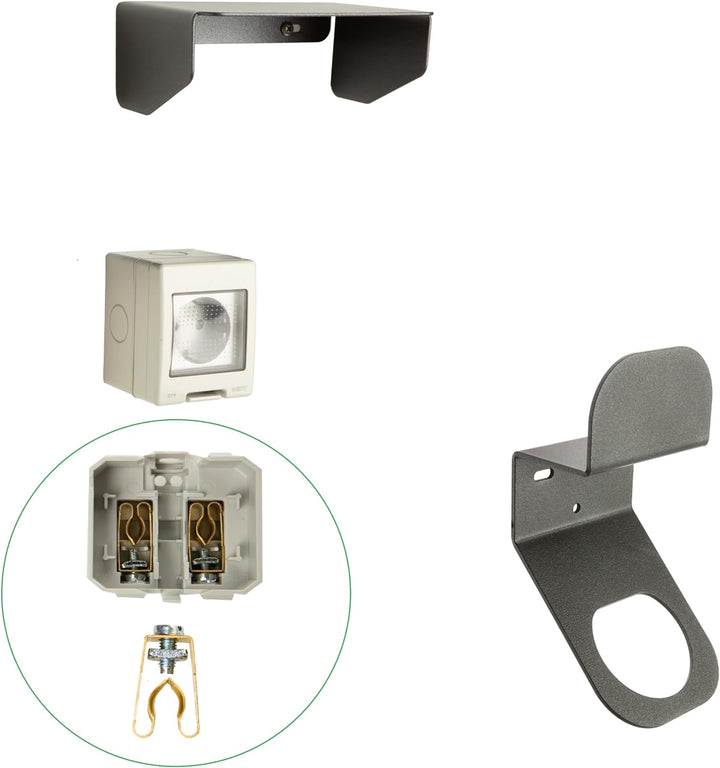 Kreainvent Steckdose für Elektroautos, 1 phasig, 16A, 3,7kW, Set Steckdose mit Wetterschutz und EV K