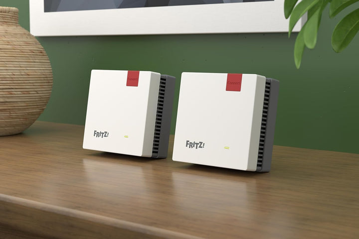 FRITZ! Mesh Set 1700 2er Set | Schnelles WLAN mit bis zu 3.600 Mbit/s | 3-5 Räume WLAN-Abdeckung | I