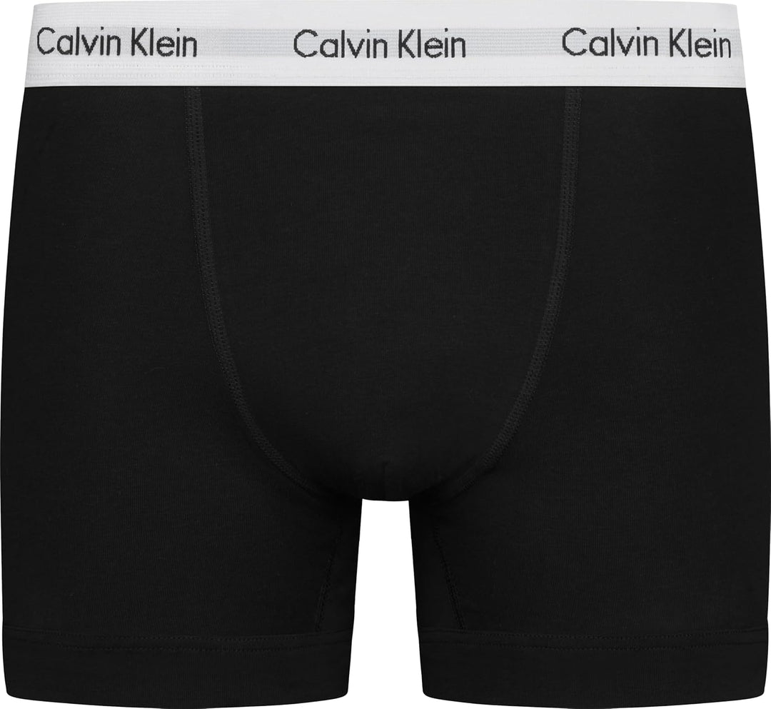 Calvin Klein Herren 3er Pack Boxershorts Trunks Baumwolle mit Stretch, Schwarz (Black), XS