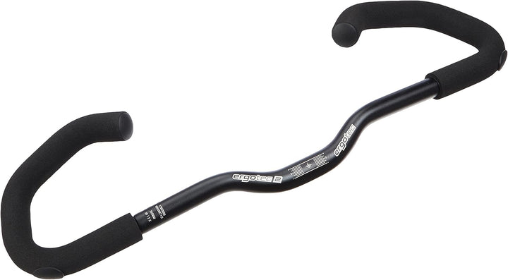 ergotec Fahrradlenker Lenkerbügel AHS-Basic Comfort 25.4 / Aluminium AL6061-T6 Schwarz, Schwarz