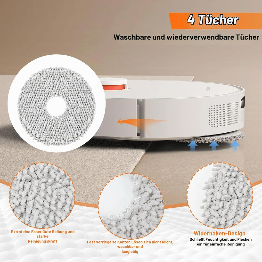 Spofan Zubehör Ersatz für Xiaomi X20+/X10+ Plus, für Dreame L10s Ultra/L10 Ultra/L10 Prime Saugrobot