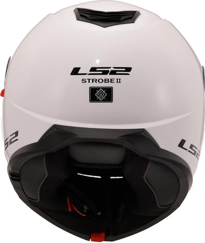 LS2, Casque modulable Moto Strobe II Gloss White, XL BLANC XL, BLANC XL