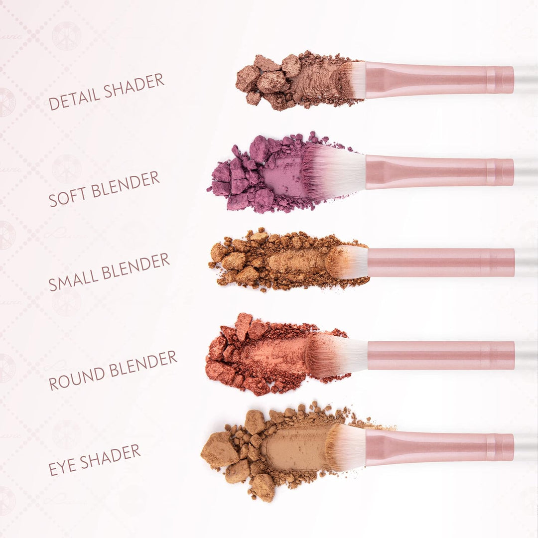 Make-up Pinselset Luvia, Prime Vegan Pro - Candy &amp; Augenpinsel-Set Luvia, Essential Eye Brush Set, 5