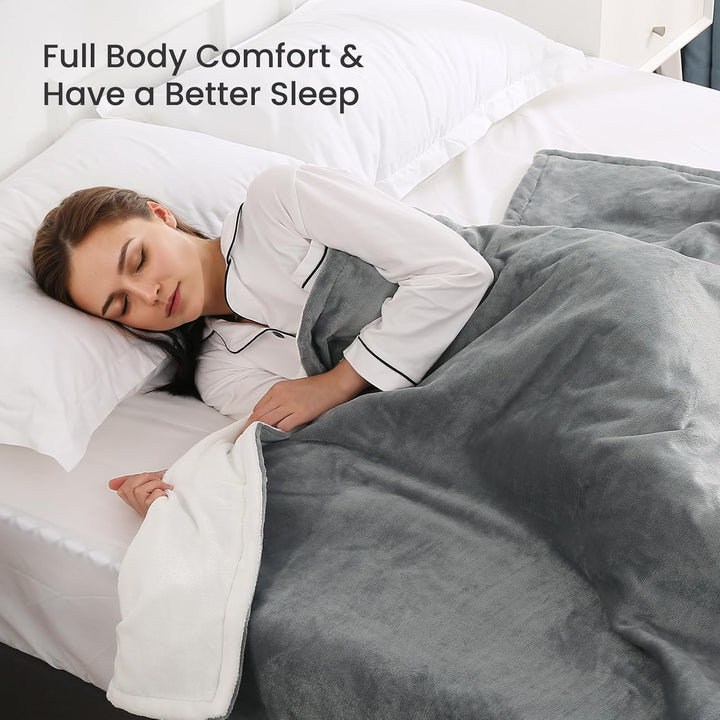 CURECURE Heizdecke 180 x 130 cm Wärmedecke Elektrisch fürs Bett mit Abschaltautomatik Überhitzungssc