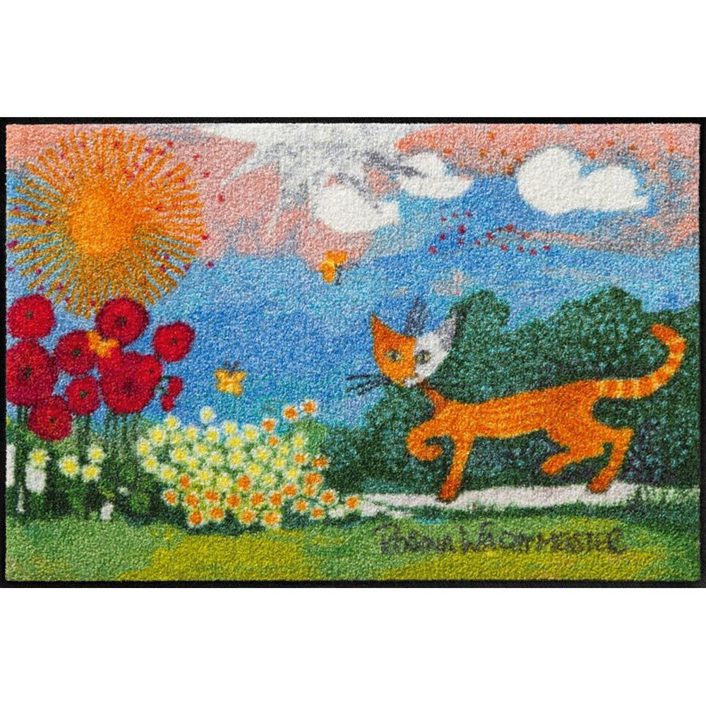 Salonloewe Rosina Wachtmeister Fussmatte Daisies 50x75 cm eingangs-Matte Katzen bunt Landschaft Fuss
