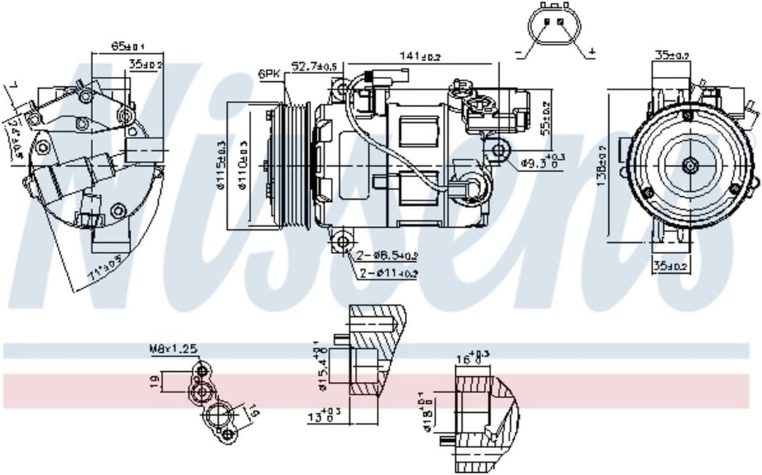 NISSENS 89086 Kompressor, Klimaanlage