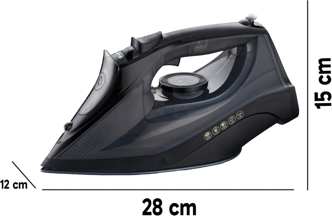 Retoo Bügeleisen 2200 Watt Profi Dampfbügeleisen, 450ml Wassertank, Keramik-Bügelsohle, Selbstreinig