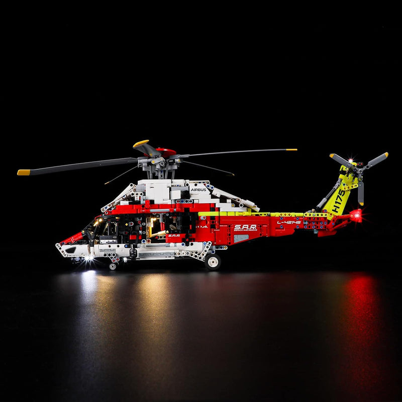 BRIKSMAX 42145 Led Licht für Lego Airbus H175 Rettungshubschrauber - Compatible with Lego Technic Ba