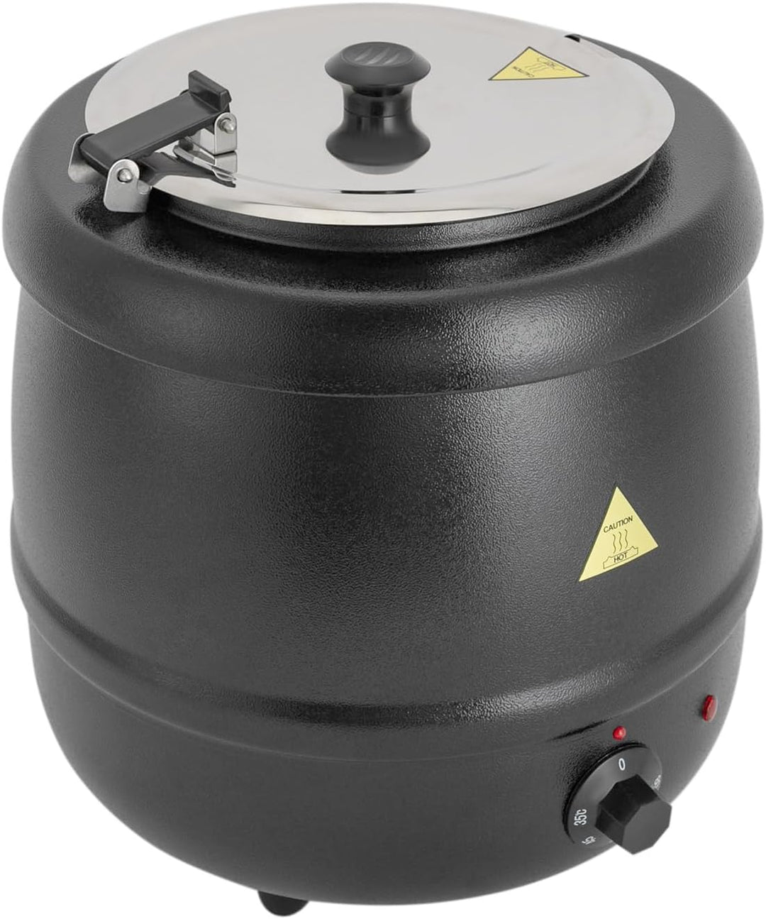 400W Elektrischer Suppentopf 10L Suppenwärmer mit herausnehmbarem Edelstahl-Innentopf, Temperaturreg