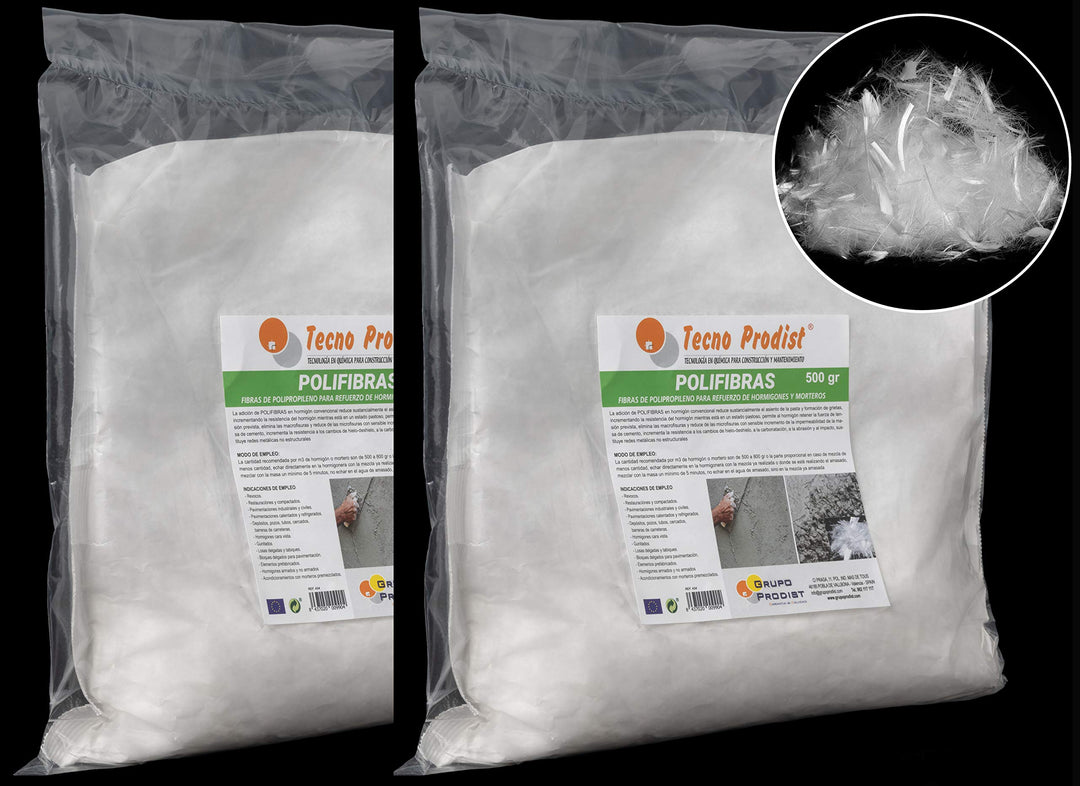 POLYFASERN von Tecno Prodist, Fasern 12 mm für Beton, Mörtel oder Gips - Polypropylen (Pp) - Verstär