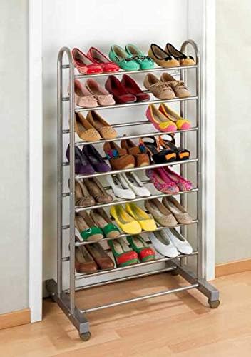 WENKO Schuhregal Mod. Giant ausziehbar mit 4 Rollen Braun