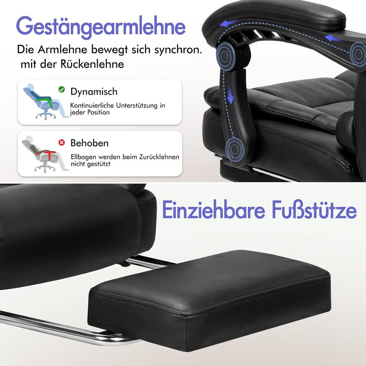 ALFORDSON Chair Bürostuhl, Computer-Schreibtischstuhl, Gaming-Drehstuhl für Computer-Arbeitstisch, e