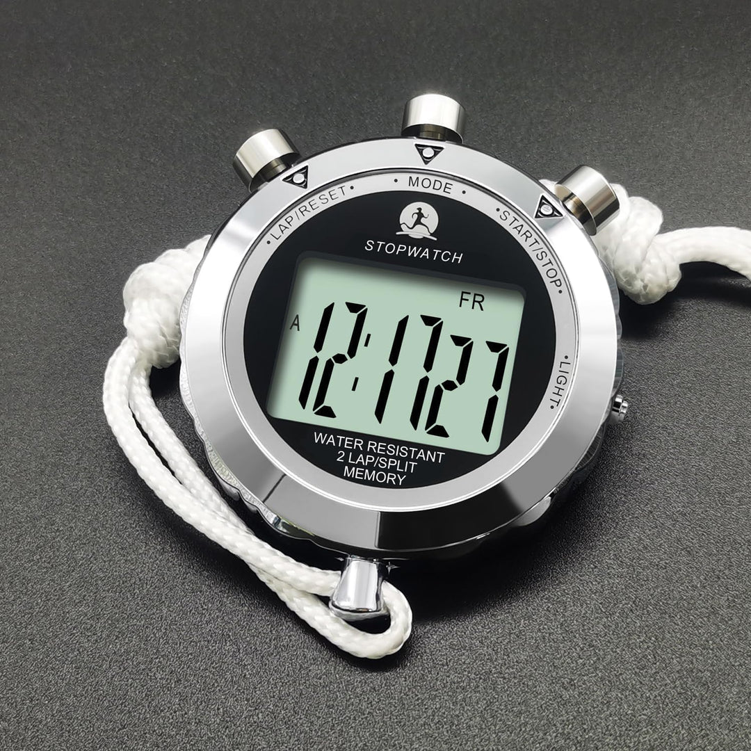 Rolilink Stoppuhr, Metall-Stoppuhr für Sport, wasserdicht, Stoppuhren, Timer für Sport und Wettbewer
