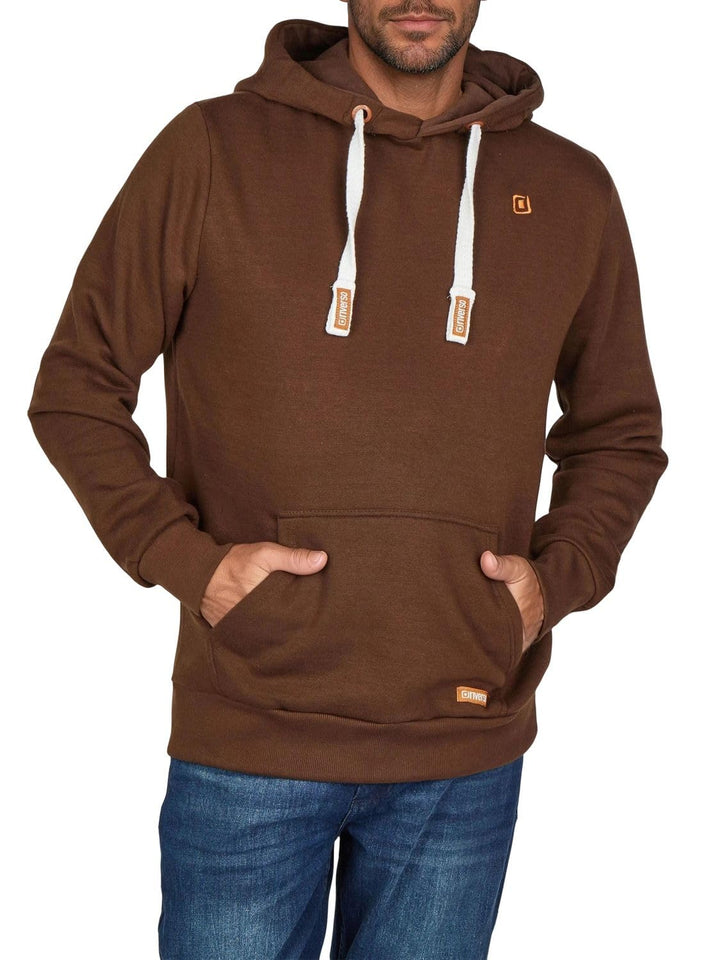 riverso Hoodie Herren Regular Fit RIVLinus Kapuzenpullover Pullover Sweatshirt Streetwear Grau Braun