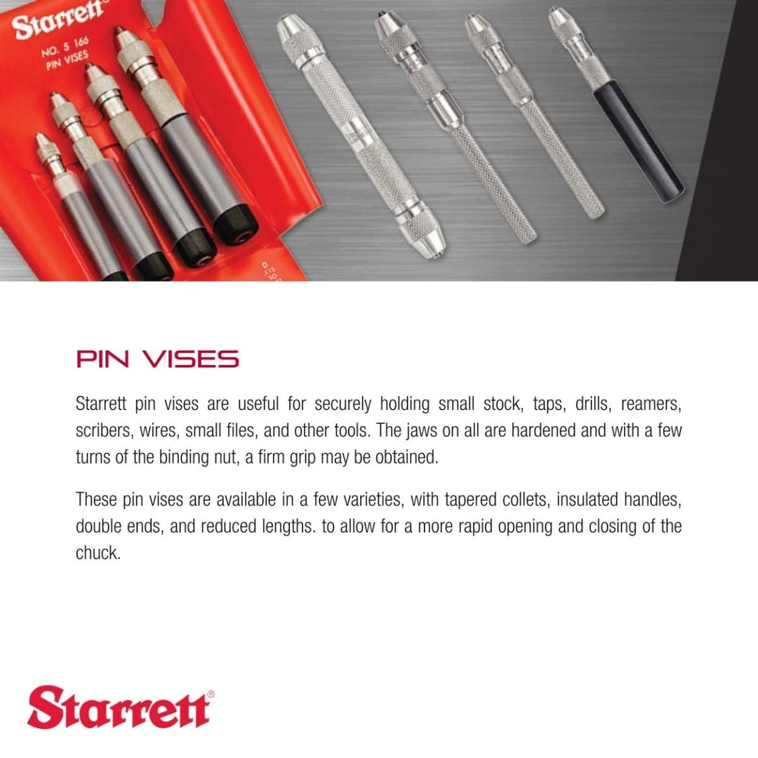 Starrett 166C Schraubstock mit isoliertem achteckigem Griff, Bereich 0,050"-0,125"