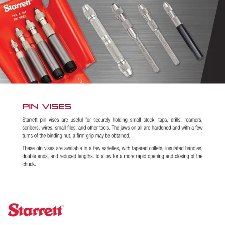 Starrett 166C Schraubstock mit isoliertem achteckigem Griff, Bereich 0,050"-0,125"