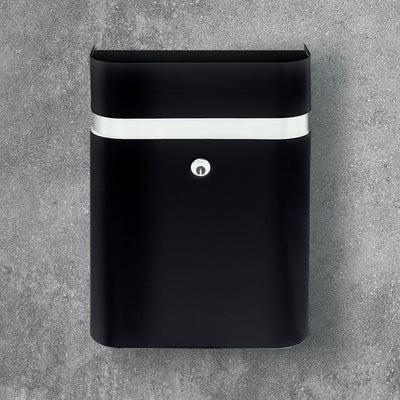 MEFA Briefkasten JUDO 640 (Farbe Tiefschwarz, Einwurfklappe oben, Entnahme vorne, Grösse: 490x350x15