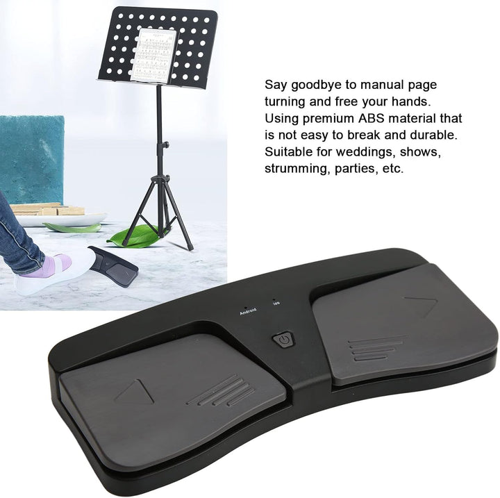Kabelloser Page Turner, Double Switch Music Page Turner, Foot Pedal Silent Page Turner, für Performa