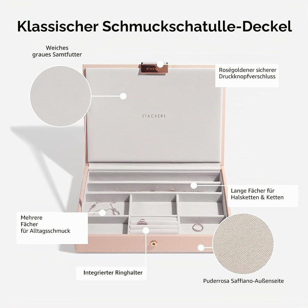 Stackers Blush Klassisch Schmuckschatulle - 4 Blush Pink, Blush Pink