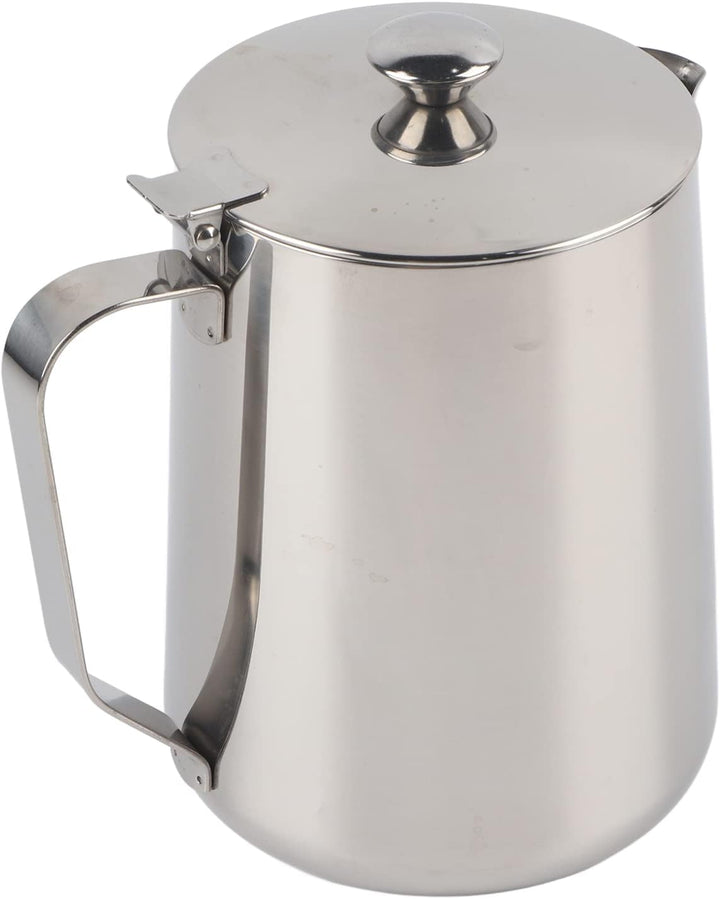 Edelstahl Krug Mit Deckel 1500, Edelstahl-Kaffeetasse, Milchaufschäumkrug, Krug mit Deckel für Latte