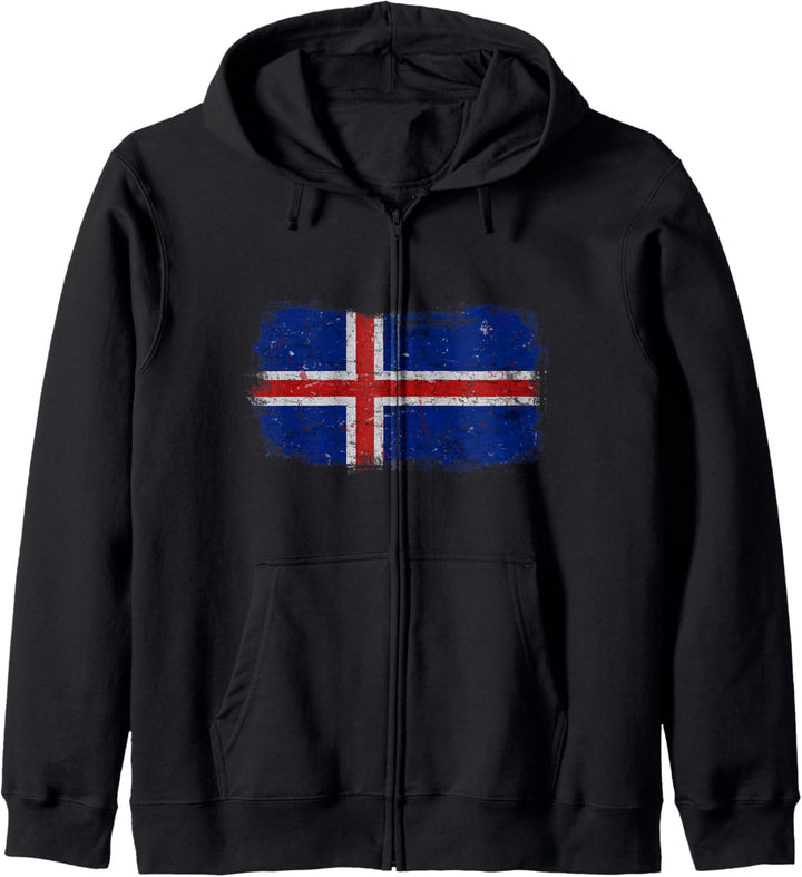 Island Isländische Nationalflagge Kapuzenjacke