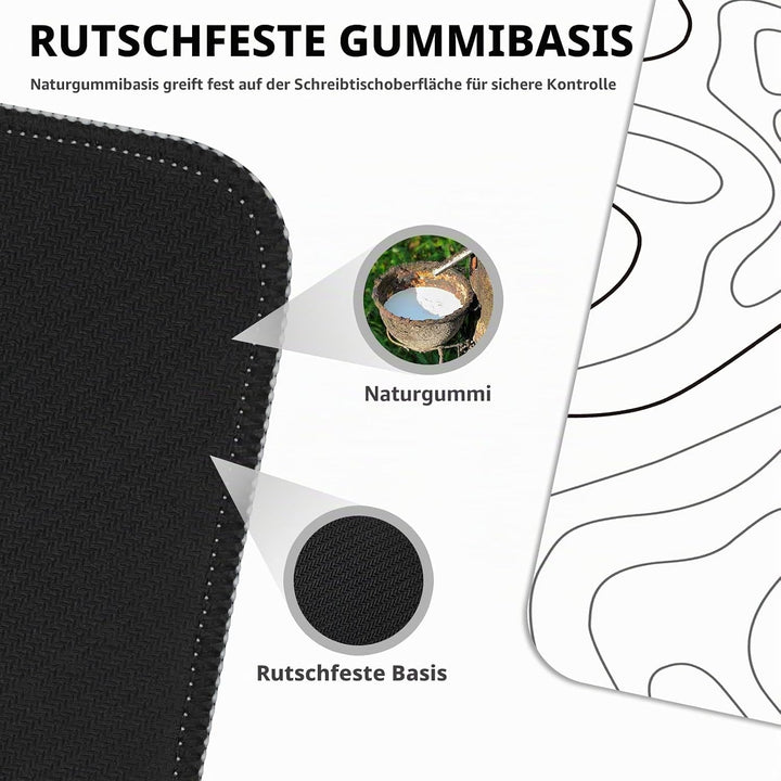 Gaming Mauspad XXL, Mousepad 900x400mm,Gross Schreibtischunterlage mit Rutschfester Gummibasis,Desk