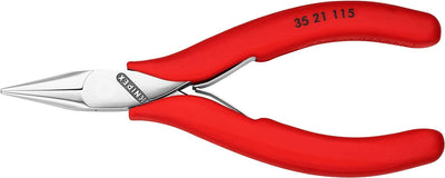 Knipex Elektronik-Greifzange mit rutschhemmendem Kunststoff überzogen 115 mm 35 21 115