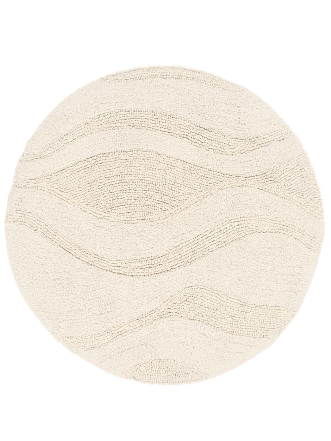 RugVista Badematte Breeze, ∅ 70 cm, Rund, Mittelflor, Anti-Rutsch, Moderner Badteppich, Maschinenwas