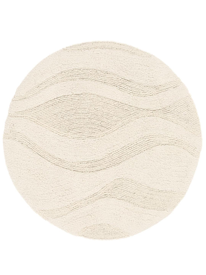 RugVista Badematte Breeze, ∅ 70 cm, Rund, Mittelflor, Anti-Rutsch, Moderner Badteppich, Maschinenwas