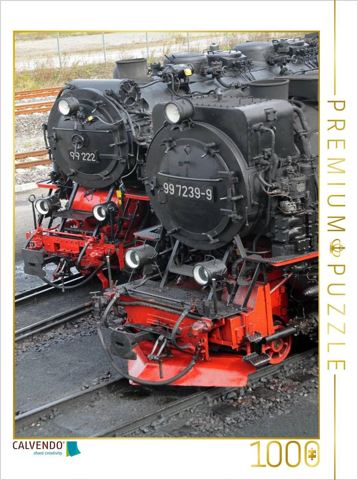 CALVENDO Puzzle Dampfloks 1000 Teile Lege-Grösse 48 x 64 cm Foto-Puzzle Bild von Martina Berg, 1000