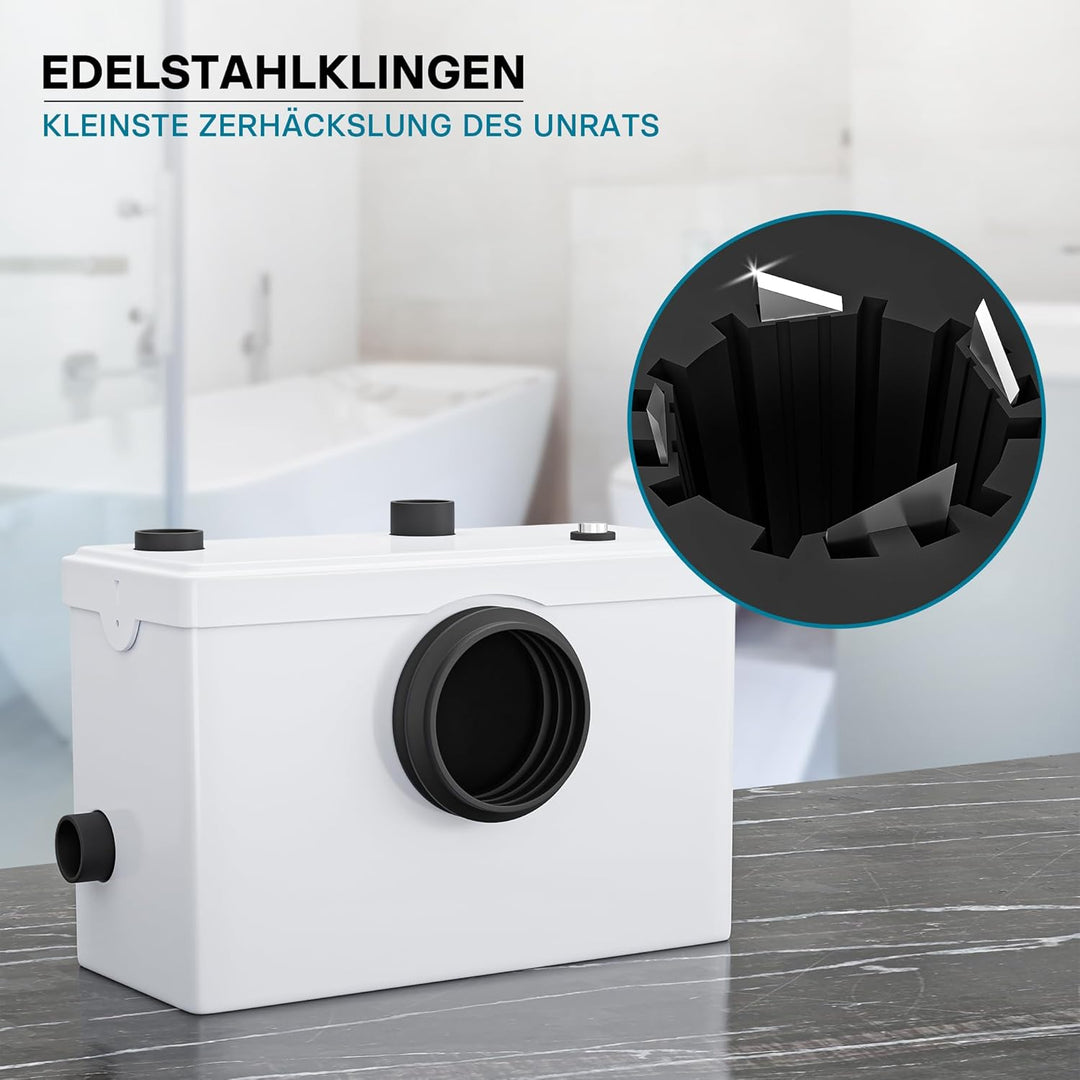 Wiltec 3/1 Schmutzwasser Fäkalien Hebeanlage Kleinhebeanlage 600W