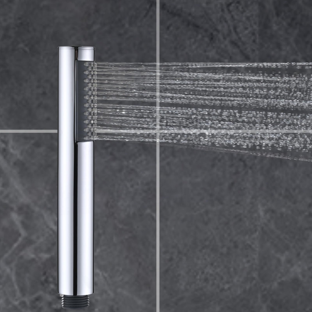 DETBOM Handbrause für Badezimmer, Duschköpfe Edelstahl, Shower Head Anti-Kalk, Wassersparend Spardus