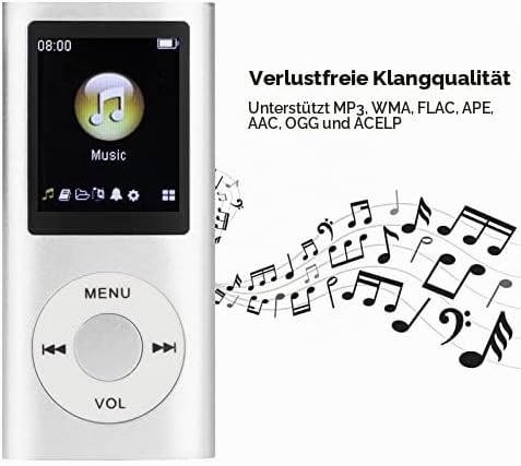 Digitaler, Kompakter und Tragbarer MP3-Player, Unterstützt 64 GB Speicher, 8 Stunden Langes Standby,