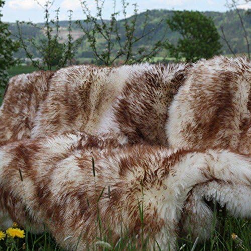 Hollert Lammfell - GEFLAMMT Merino Schaffell Läufer Echt Fell Dekoration Sitzunterlage Grösse 110-12